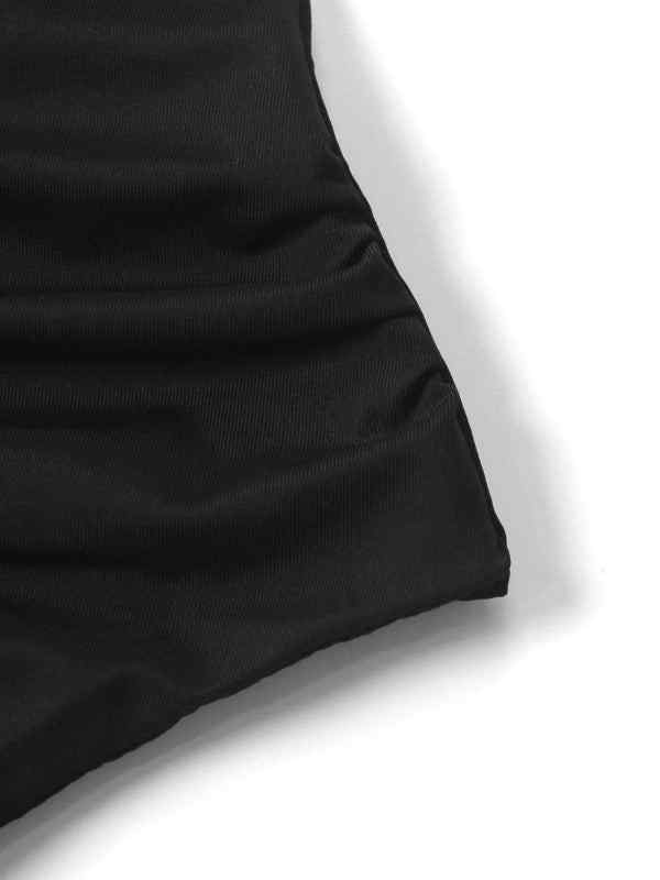 Close-up of a black fabric texture on a white background