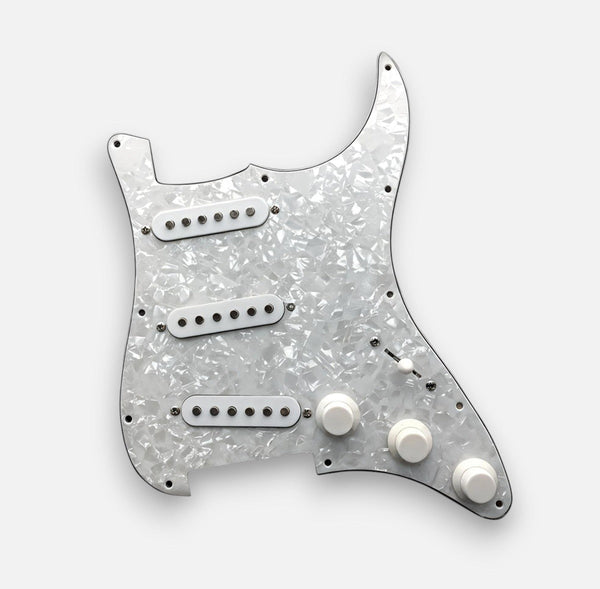 Pearl White Pre-Wired ST Loaded Electric Guitar Pickguard