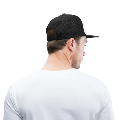Snap-Back Trucker Hat | Customizable - white/black