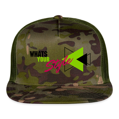 Snap-Back Trucker Hat | Customizable - MultiCam\green