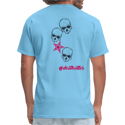 Classic Crew Neck T-Shirt | CUSTOMIZABLE (front & back) - aquatic blue