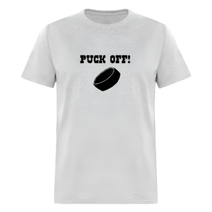 Men's 'Puck Off' Hockey Tshirt - heather gray
