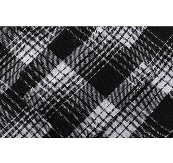 Men's Plaid Long Sleeve Button Up Shirt - Lunacy Deals & Designs