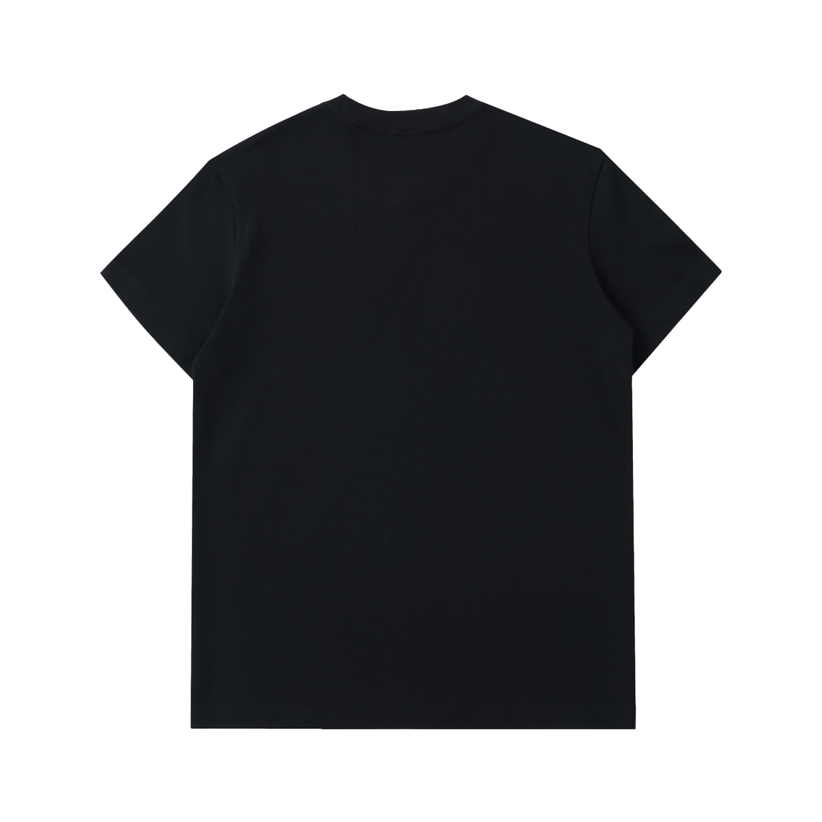 Black t-shirt on a white background