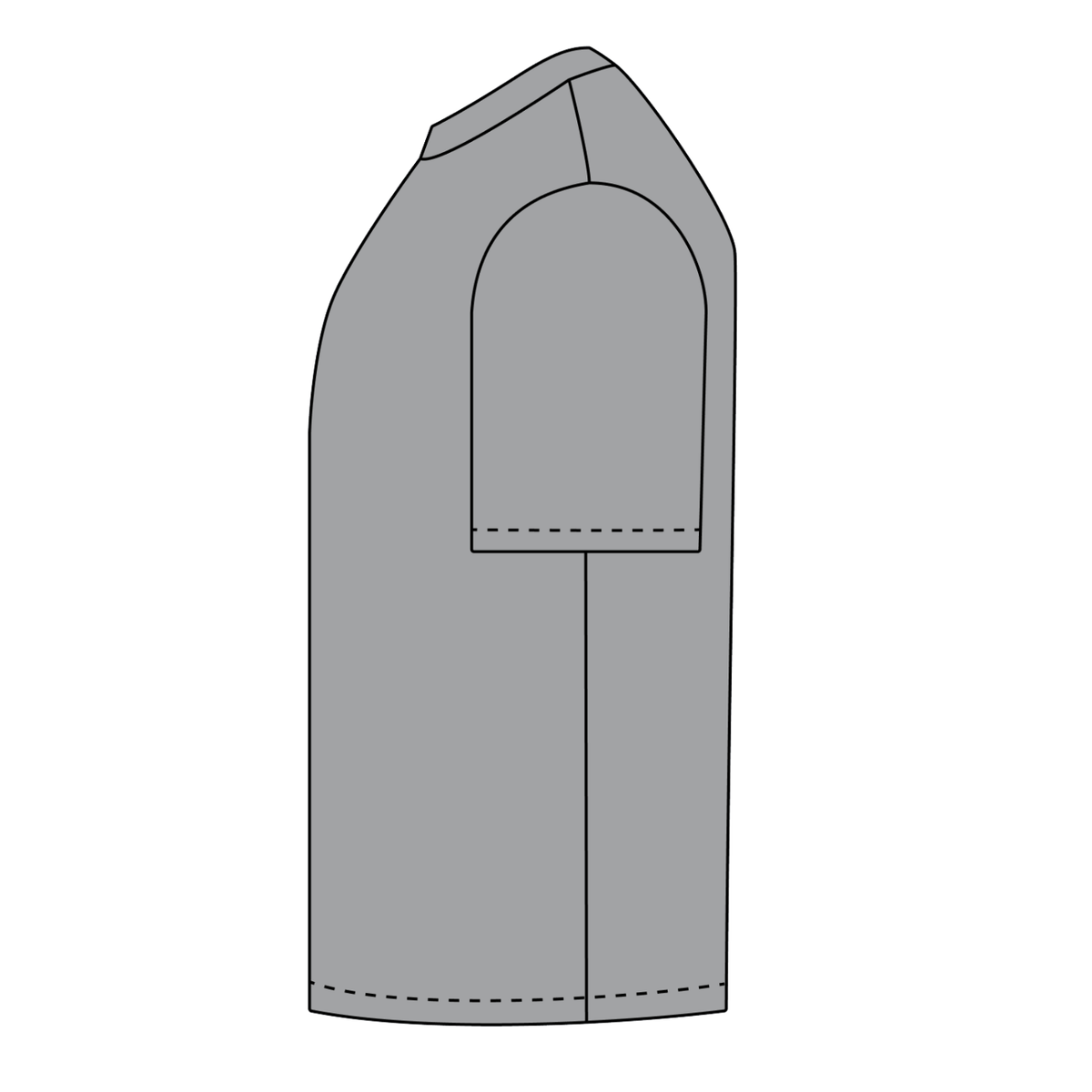 Gray shoulder patch on a white background