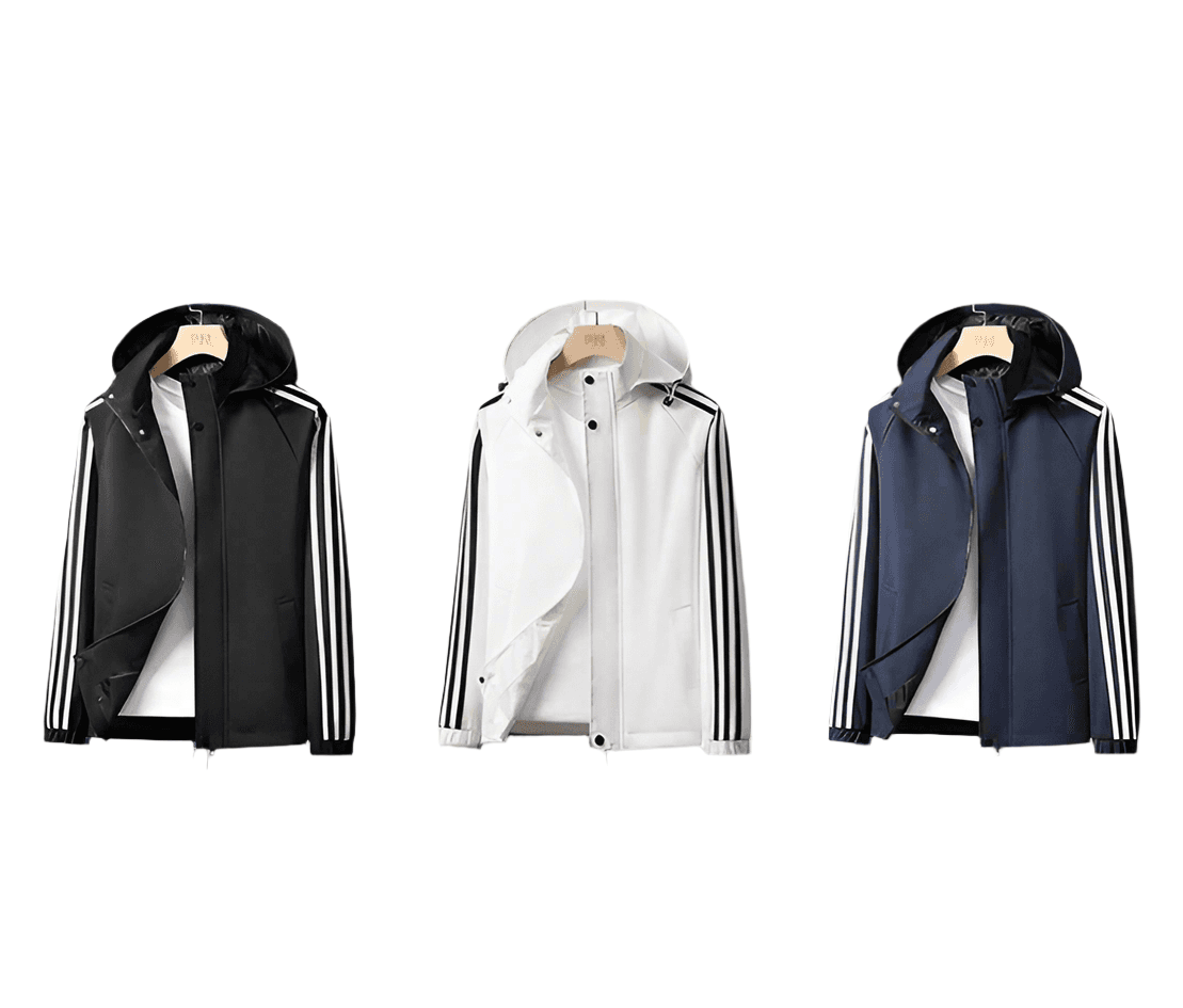 Men’s Striped Lightweight Windbreaker Jacket