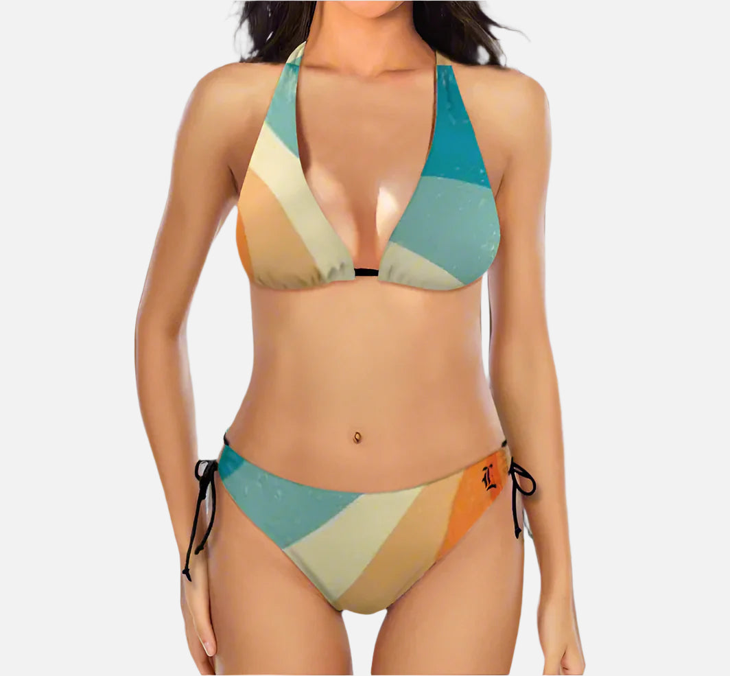 Vintage Vesper 2 Piece Halter Swimsuit - Lunacy Deals & Designs