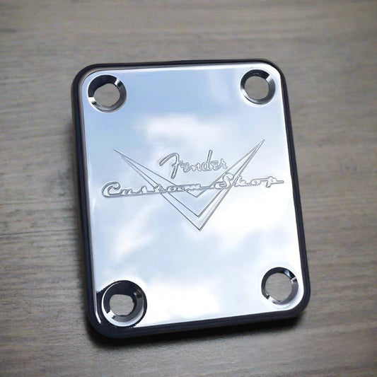 Silver Guitar Neck Plate with Screws - Lunacy Deals & Designs