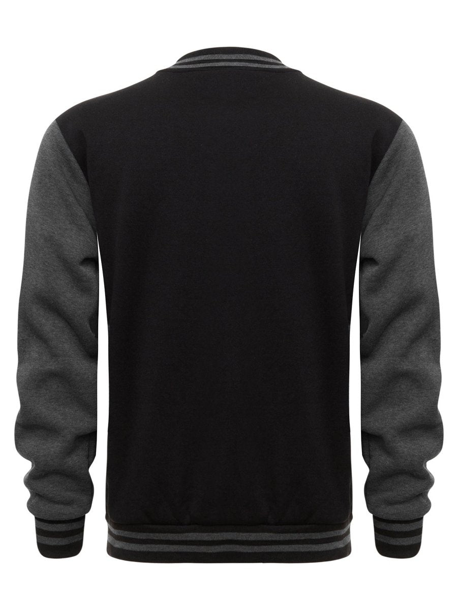 Men's Fleece Snap Button Varsity Jacket - Lunacy Deals & Designs