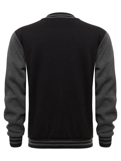 Men's Fleece Snap Button Varsity Jacket - Lunacy Deals & Designs