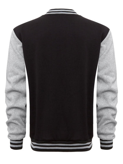 Men's Fleece Snap Button Varsity Jacket - Lunacy Deals & Designs
