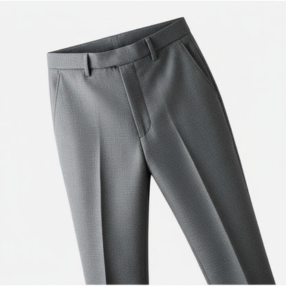 Gray dress pants on a white background