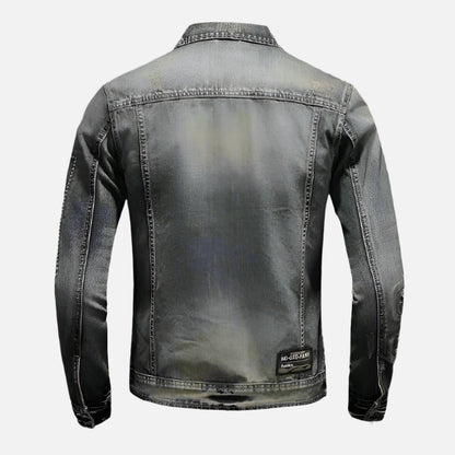 Men's Retro Distressed Denim Jacket - Lunacy Deals & Designs